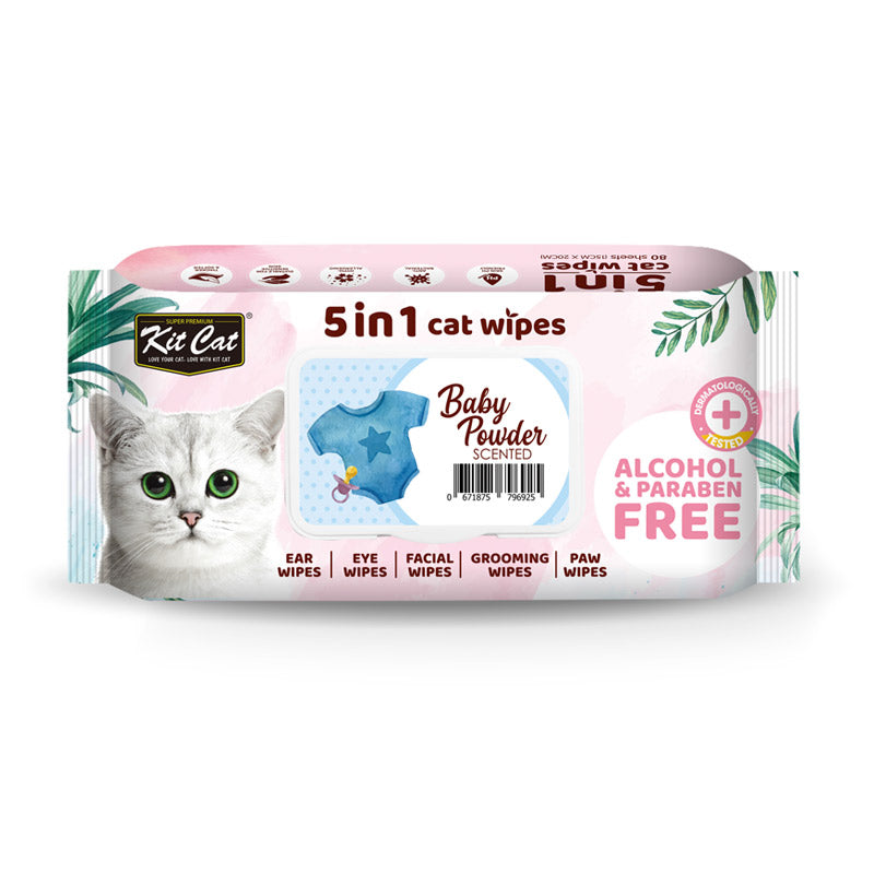 KIT CAT 5-in-1 Cat Wipes (Multiple Scents)