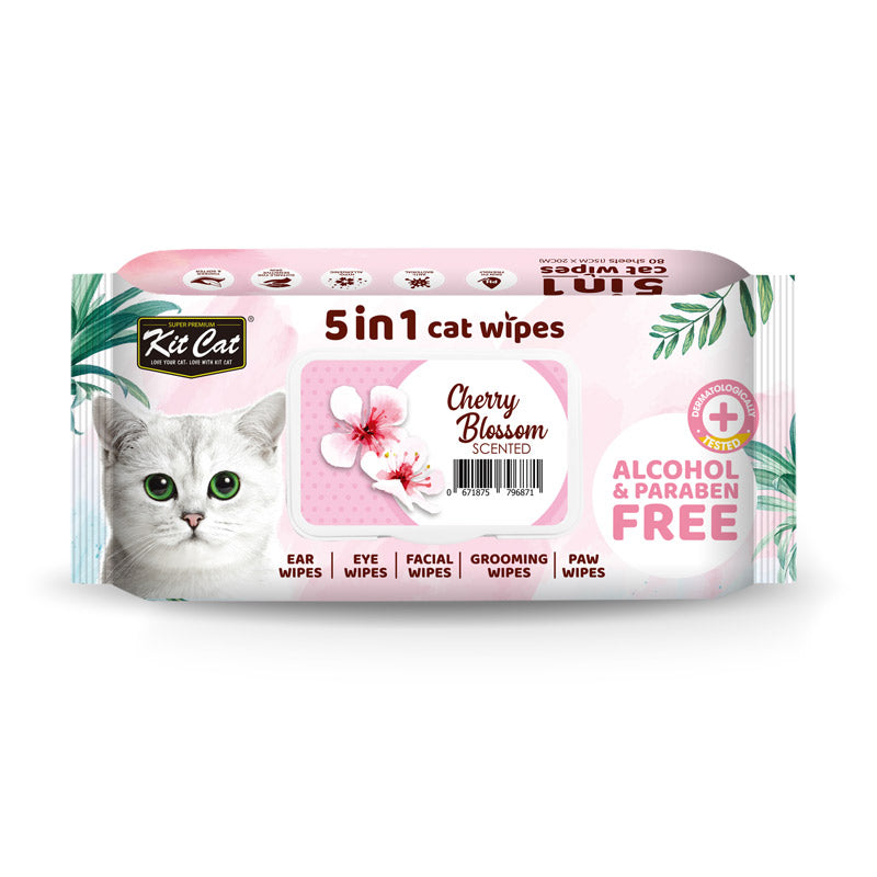 KIT CAT 5-in-1 Cat Wipes (Multiple Scents)