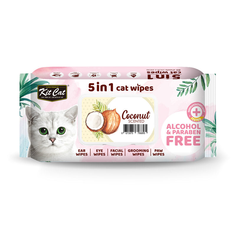KIT CAT 5-in-1 Cat Wipes (Multiple Scents)
