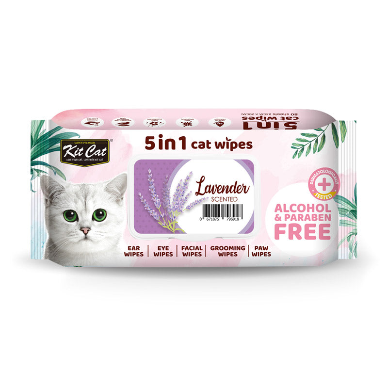 KIT CAT 5-in-1 Cat Wipes (Multiple Scents)