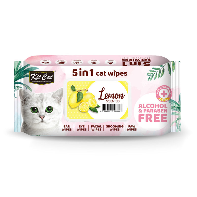 KIT CAT 5-in-1 Cat Wipes (Multiple Scents)