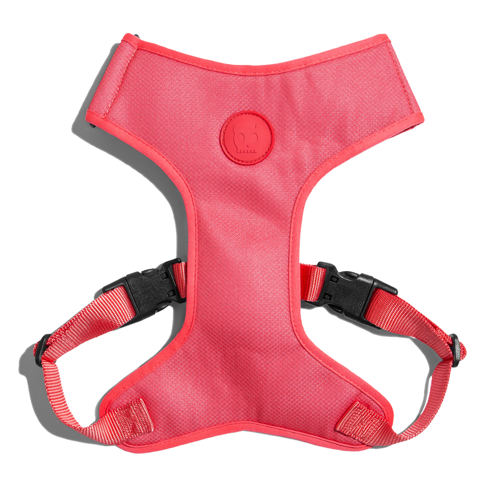ZEE.DOG Neon Coral Adjustable Air Mesh Harness