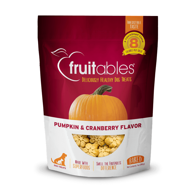 FRUITABLES Pumpkin & Cranberry Dog Treats 198gr
