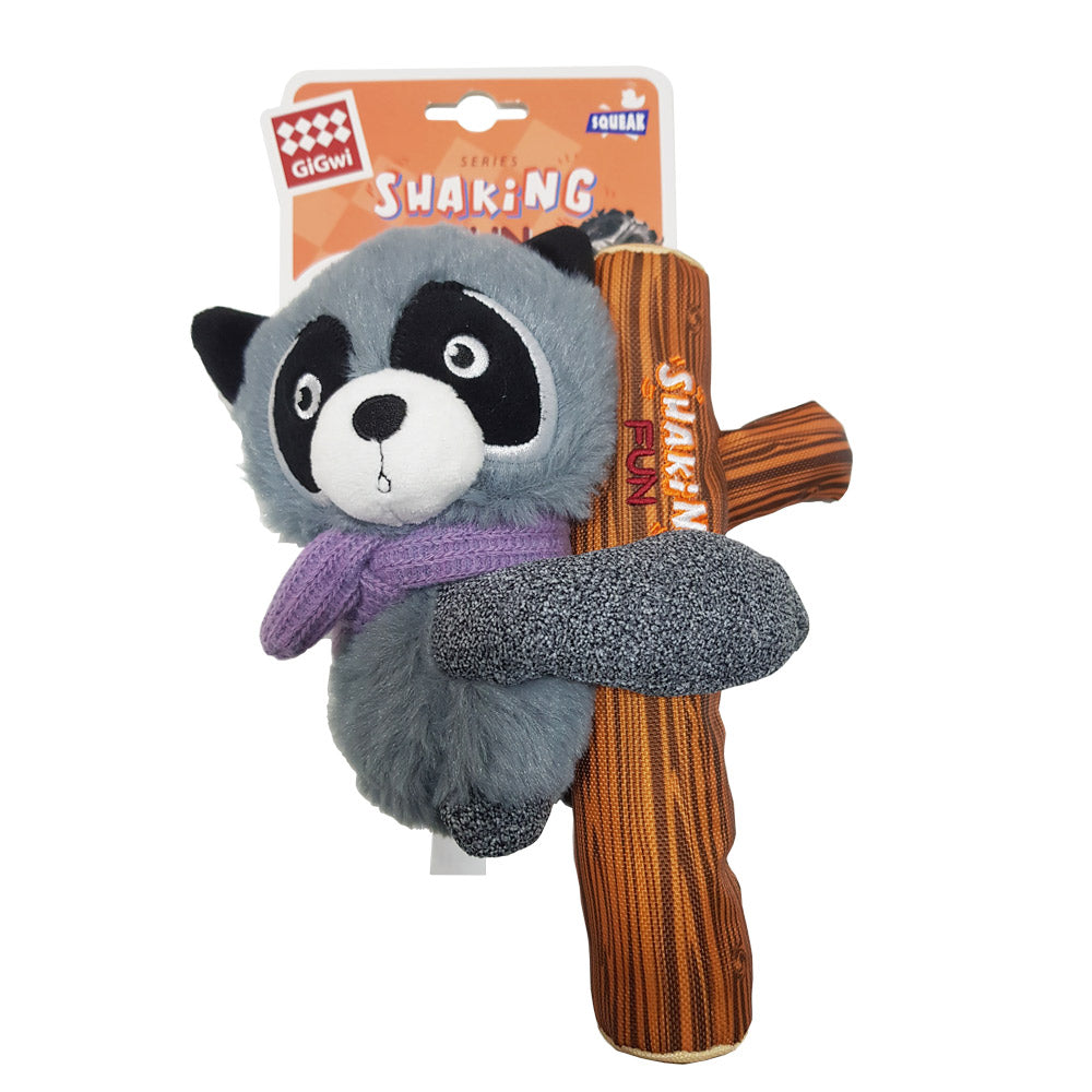 GIGWI Shaking Plush Toy (Racoon)