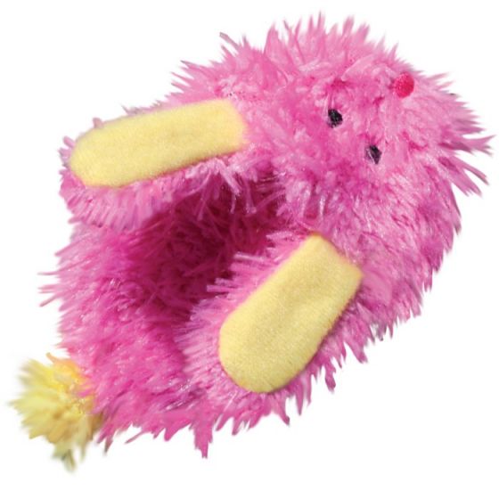KONG Cat Toy Fuzzy Slipper Catnip Refillable