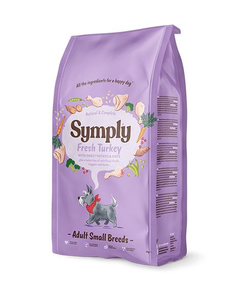 SYMPLY Dry Dog Food Adult Fresh Turkey Small Breeds (2kgs)