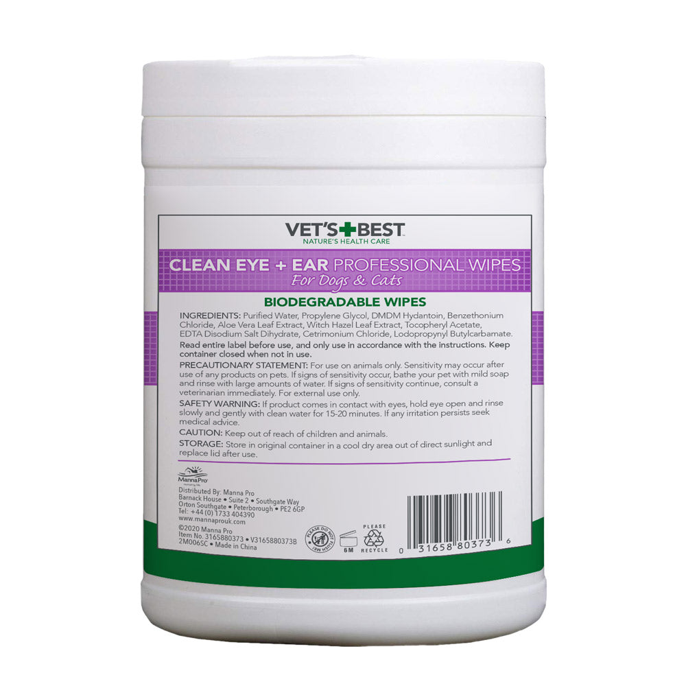 VET'S BEST Ear & Eye Wipes (160pack)