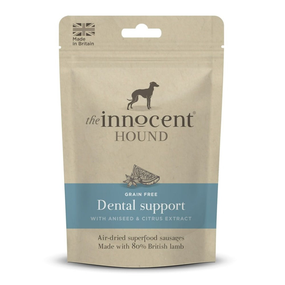 THE INNOCENT HOUND Dental Support British Lamb Sausages With Aniseed & Citrus Extract Dog Treats