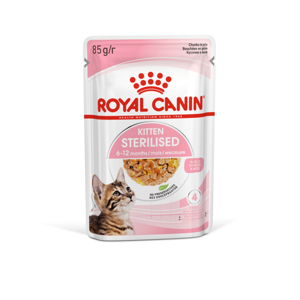 ROYAL CANIN Kitten Sterilised Wet Food Jelly (12 Pouches)