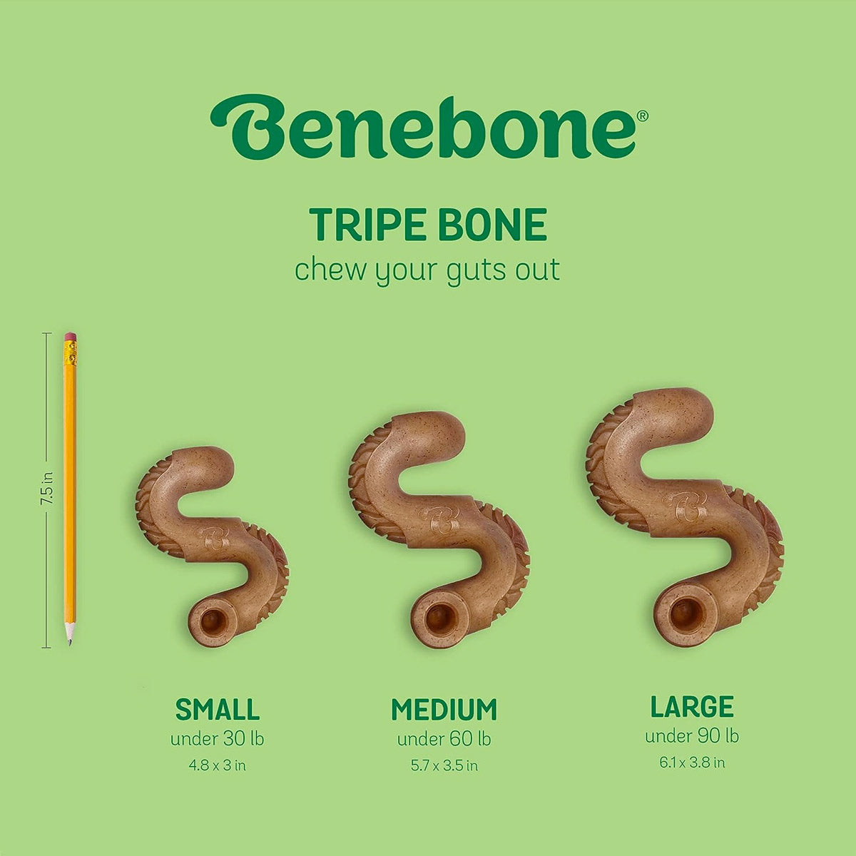 BENEBONE Tripe Bone Dog Chew Toy (Beef)