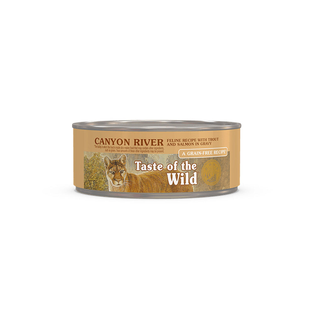 TASTE OF THE WILD Canyon River Feline Formula ( BUY 24 x 85gr pcs GET 24 pcs FREE)  EXP: March 2025