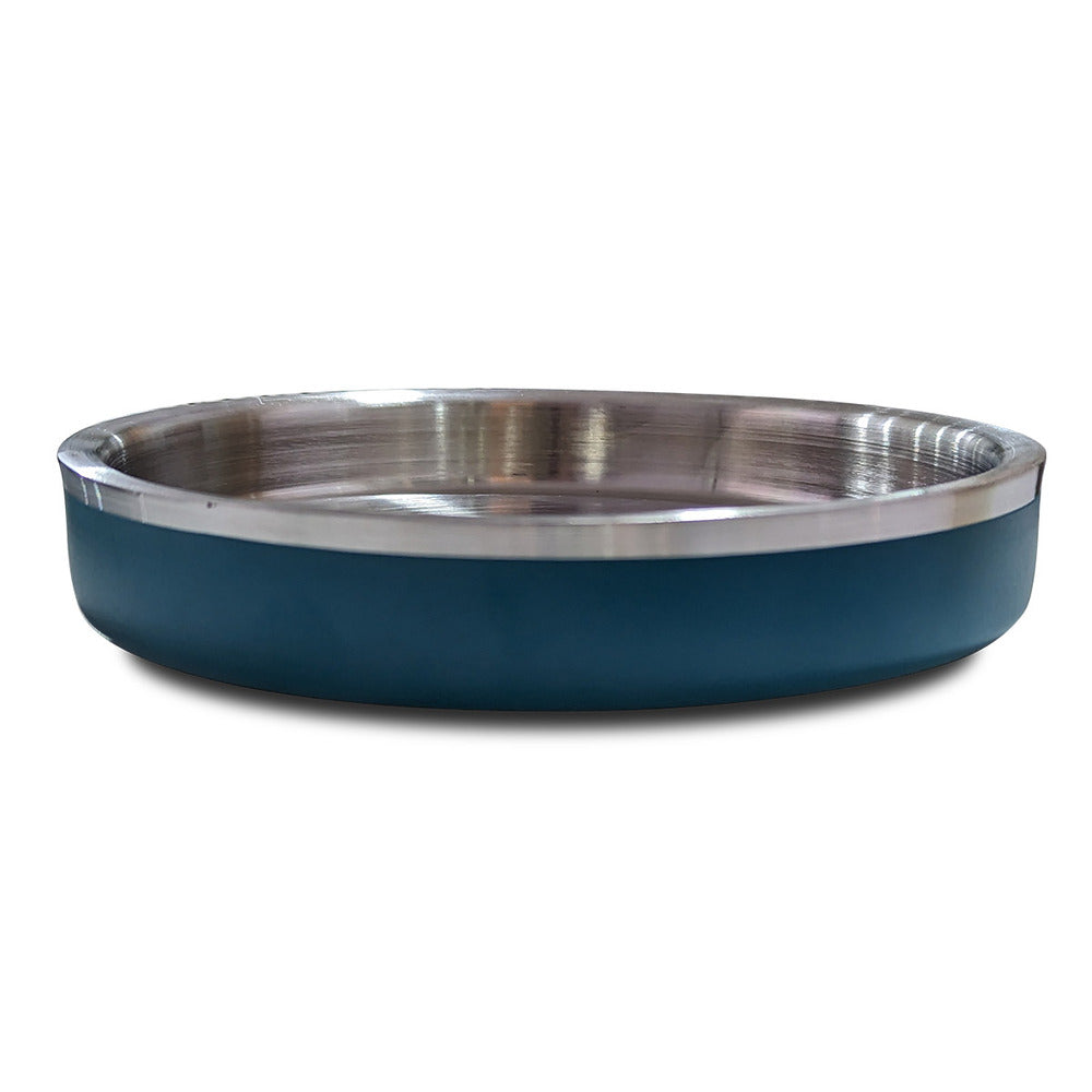 MAU Double Wall Stainless Steel Cat Bowl (Teal Color)