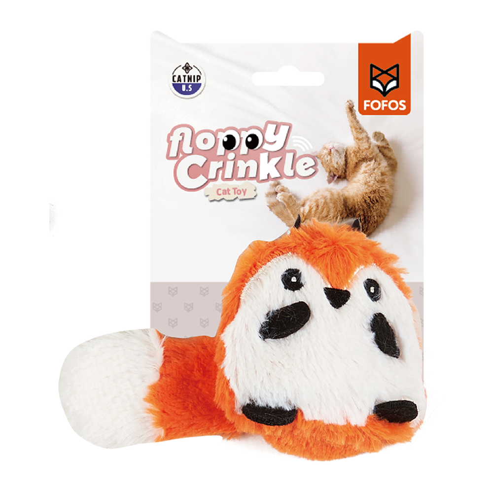 FOFOS Fox Floopy Crinkle Cat Toy