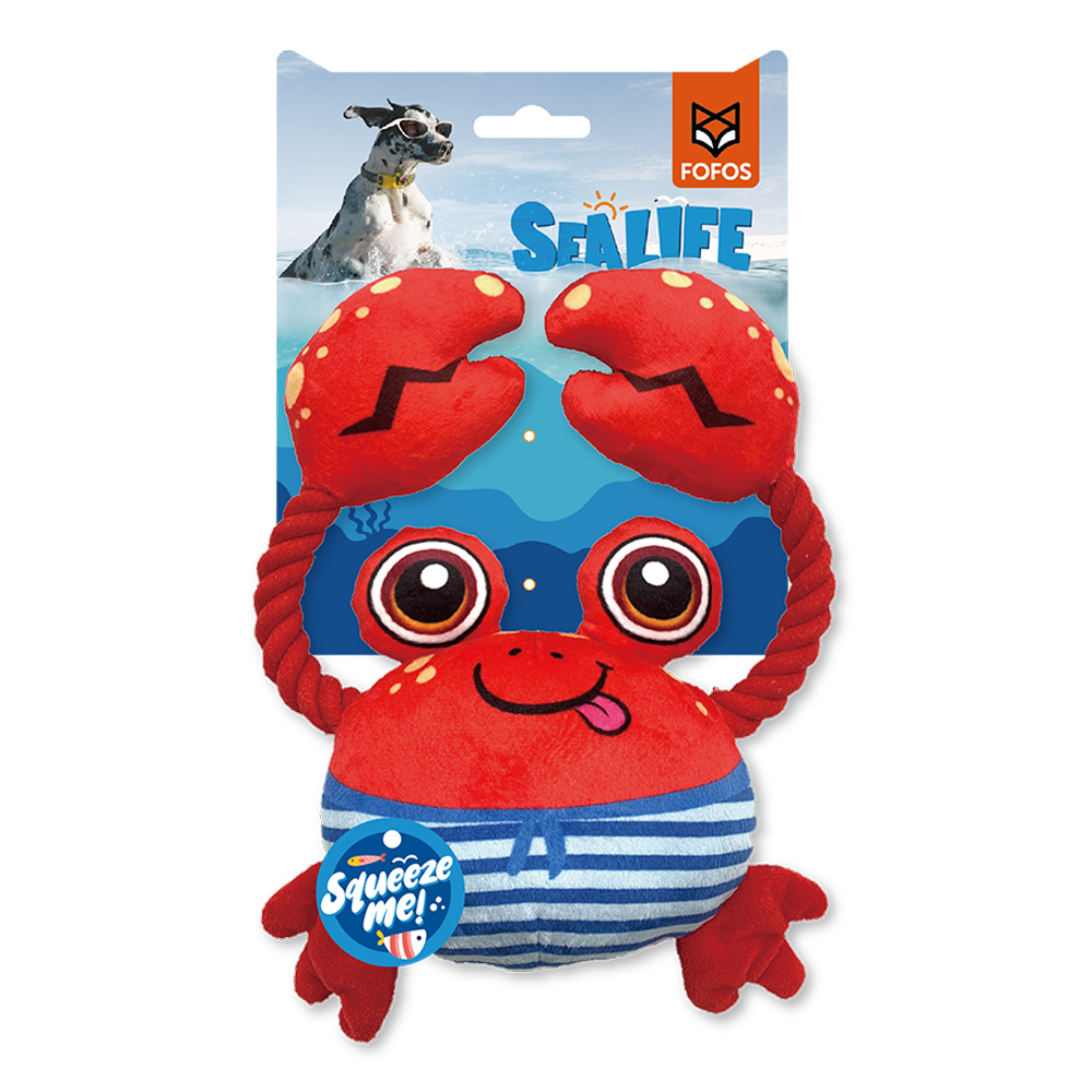 FOFOS Sealife Crab Dog Toy