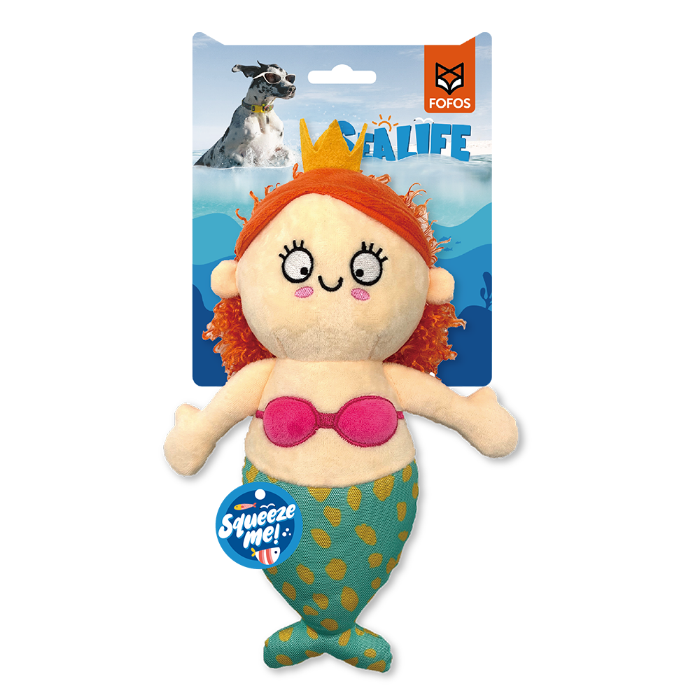 FOFOS Sealife Mermaid Dog Toy