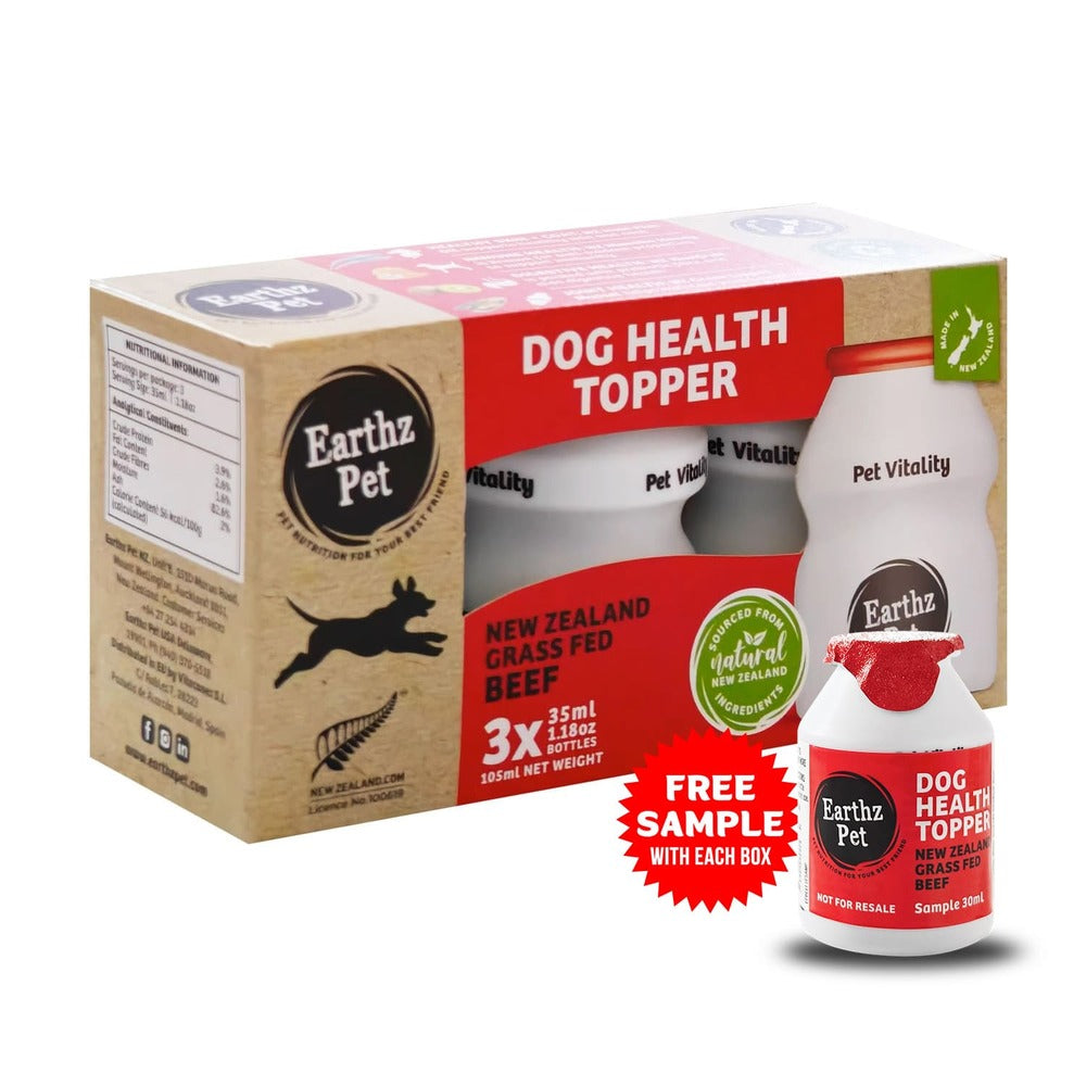 Earthz Pet New Zeeland Beef Health Topper For Dogs (3 x 35 ml)