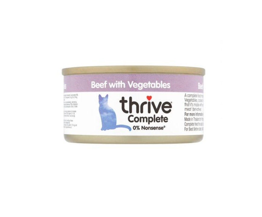 THRIVE Complete Cat Wet Food Beef with Vegetables 75gr