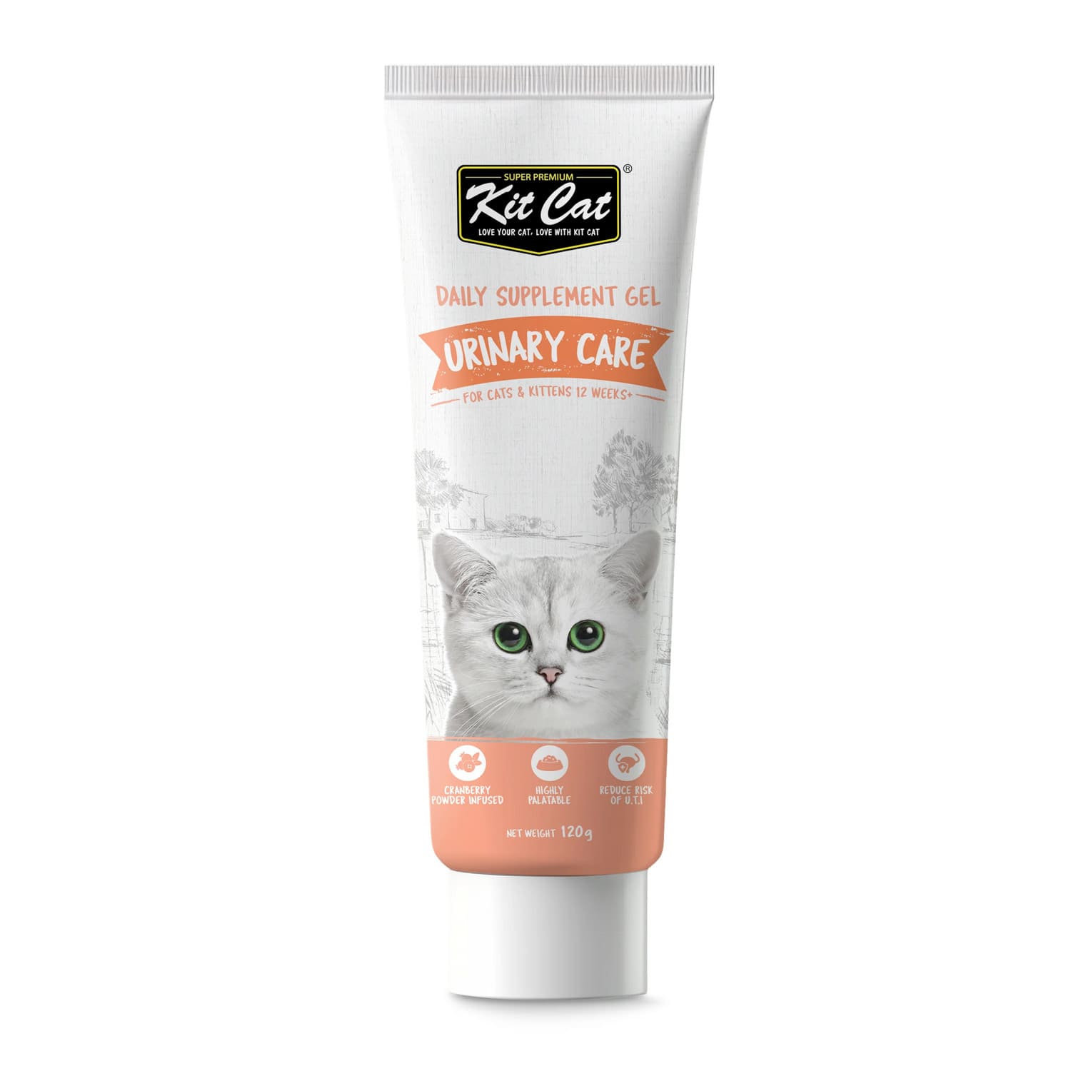 Kit Cat Daily Nutritional Supplement Gel For Cats & Kittens – Urinary Care (120g)