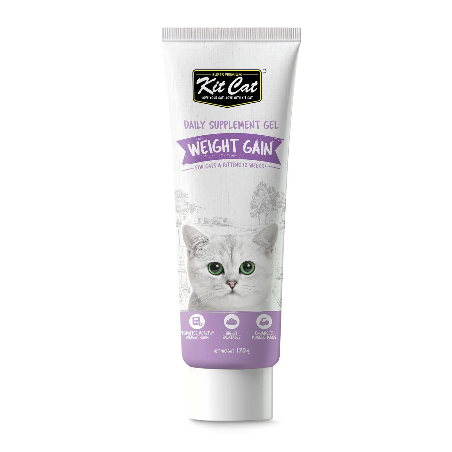 Kit Cat Daily Nutritional Supplement Gel For Cats & Kittens – Weight Gain (120g)