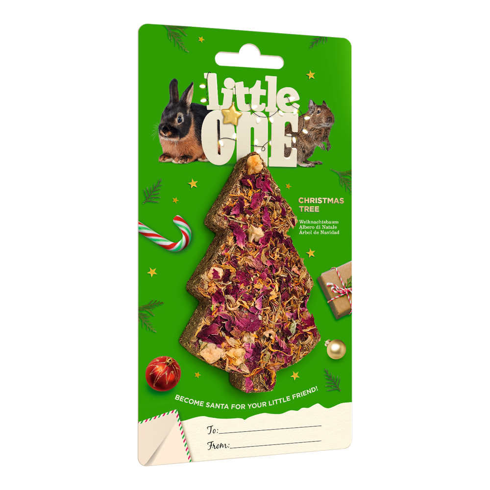 LITTLE ONE Christmas Tree Treat Toy For All Small Mammals (55 gr)