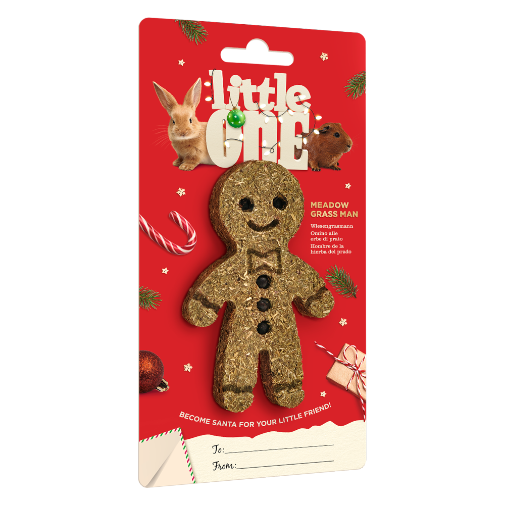 LITTLE ONE Grass Man Christmas Treat Toy For All Small Mammals (55 gr)