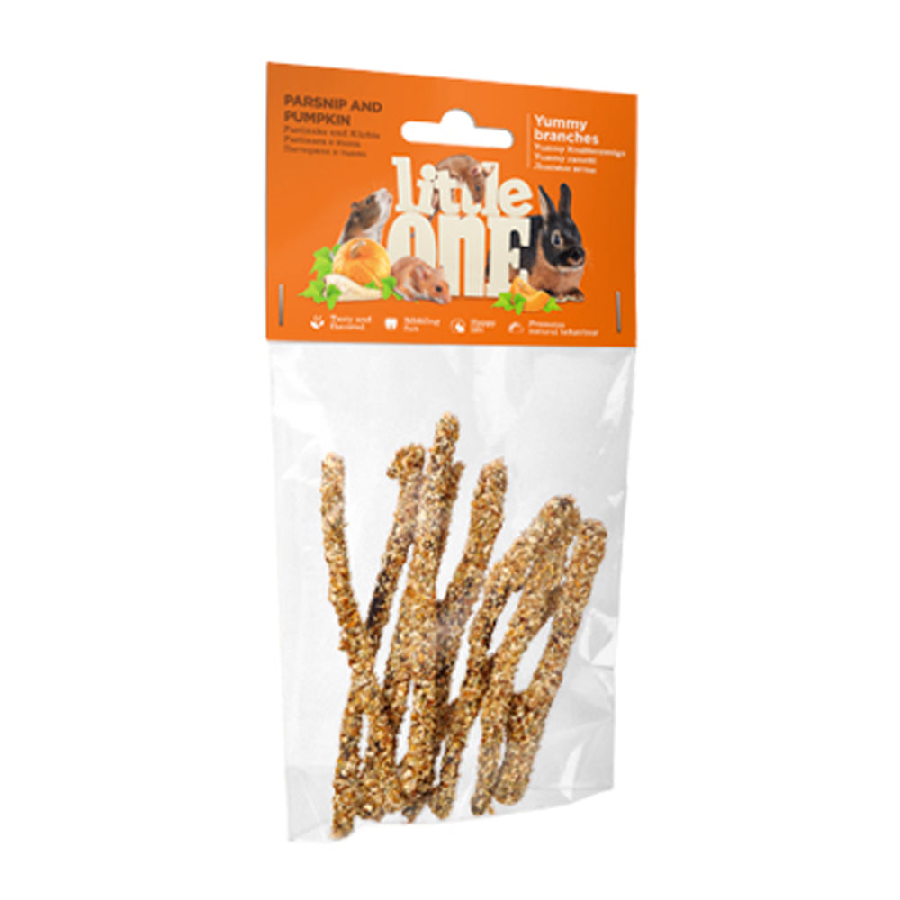 LITTLE ONE Snack Yummy Branches With Parsnip & Pumpkin For Rodents & Rabbits (35 gr)