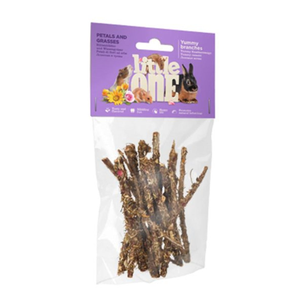 LITTLE ONE Snack Yummy Branches With Petals & Grasses For Rodents & Rabbits (35 gr)