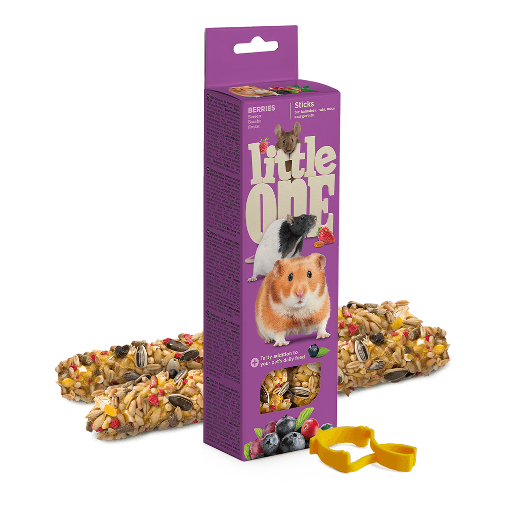 LITTLE ONE Sticks With Berries For Hamsters, Mice & Gerbils (2 x 60gr)