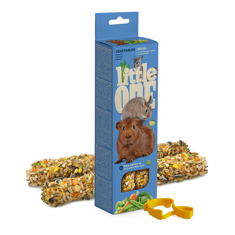 LITTLE ONE Sticks With Vegetables For Guineea Pigs,Rabbits & Chinchillas (2 x 60gr)