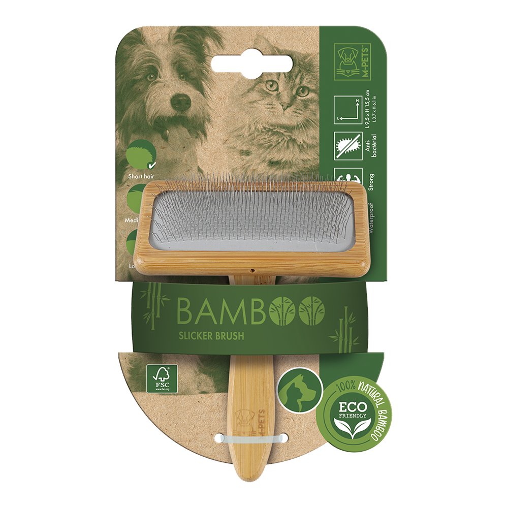 M-PETS Bamboo Slicker Brush