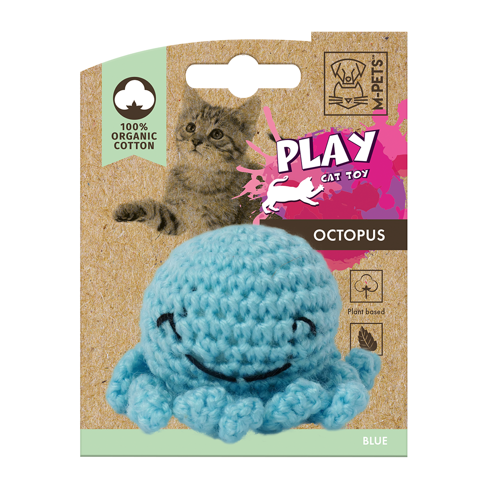 M-PETS Organic Cotton Octopus Cat Toy ( Various Colours)