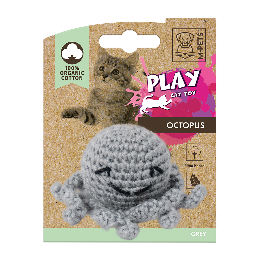 M-PETS Organic Cotton Octopus Cat Toy ( Various Colours)