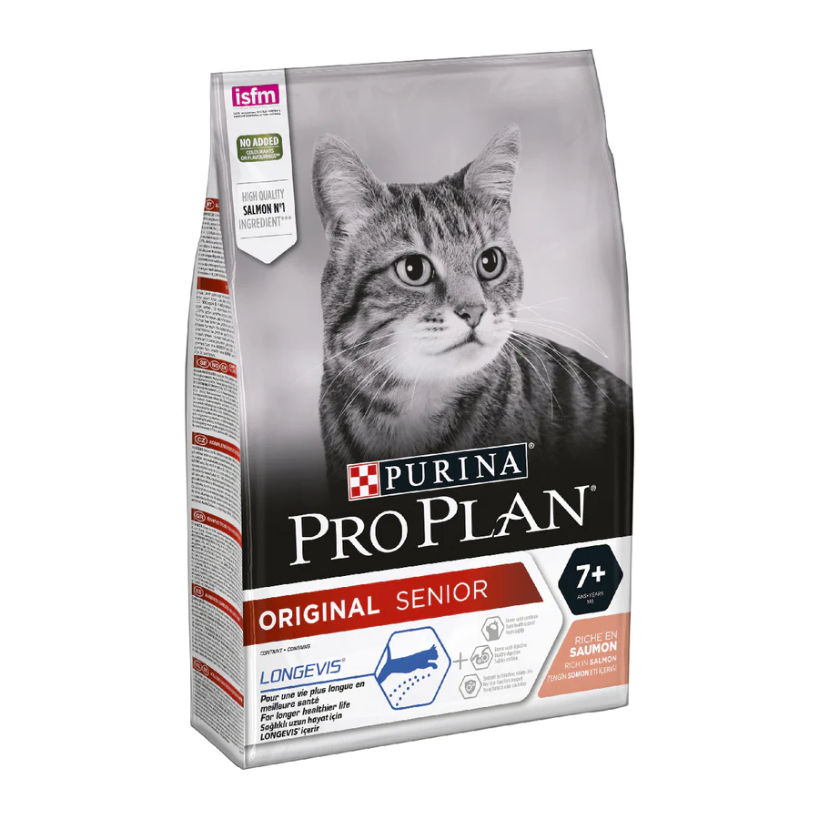 PURINA PRO PLAN Longevis Original Senior Cat 7+ Dry Food Salmon (3 kgs)