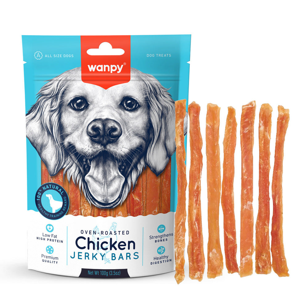 WANPY Chicken Jerky Bars Dog Treats (100gr)