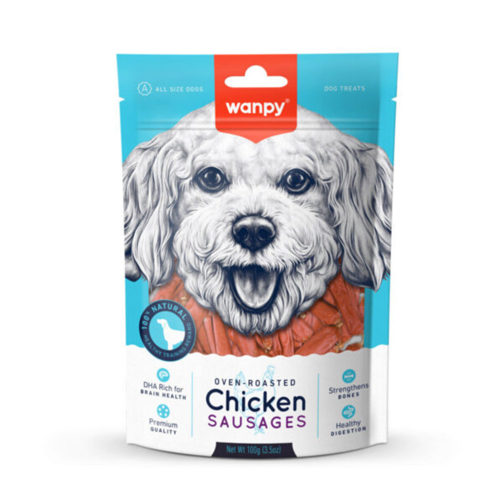 WANPY Sausages Dog Treats (Various Flavours 100gr)