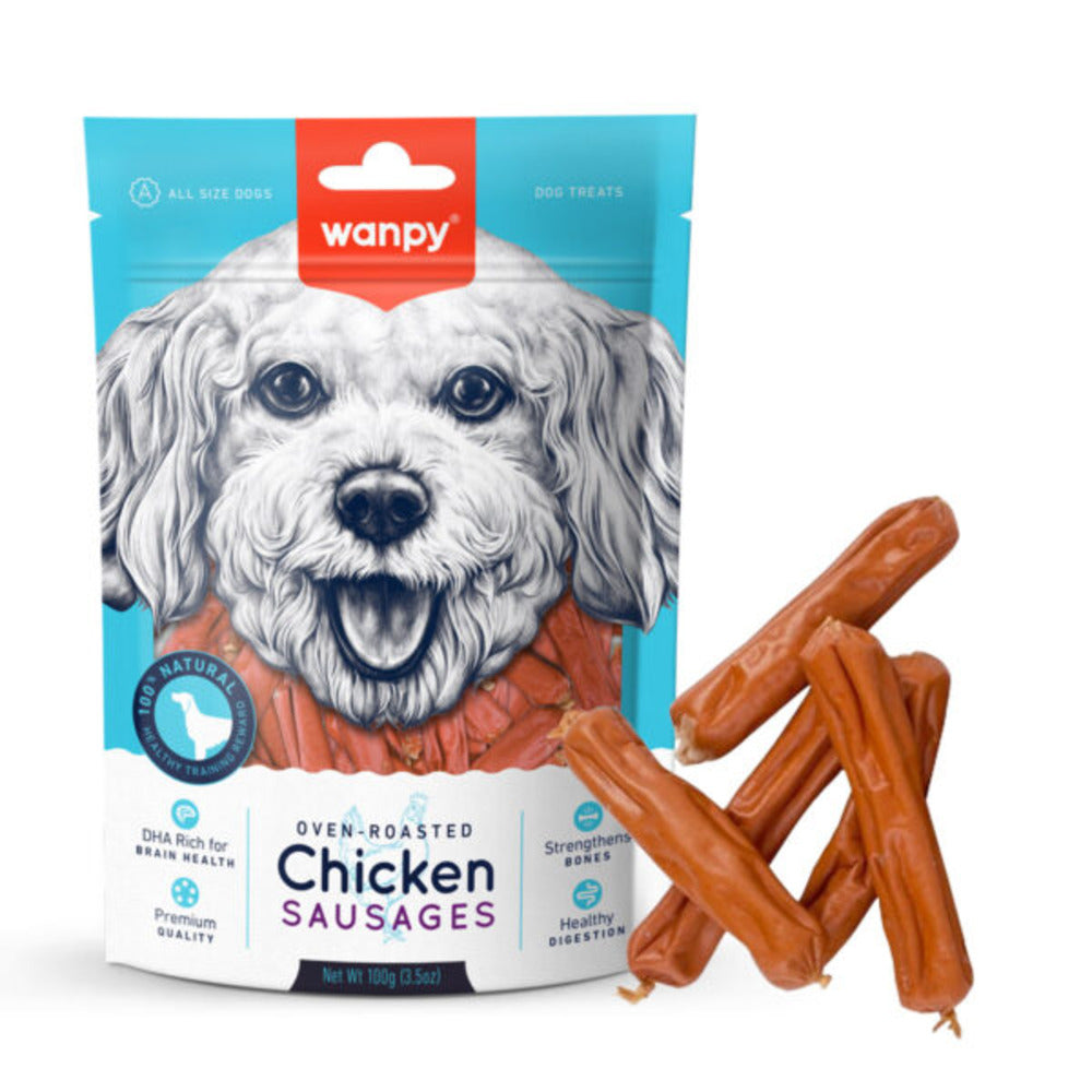 WANPY Sausages Dog Treats (Various Flavours 100gr)