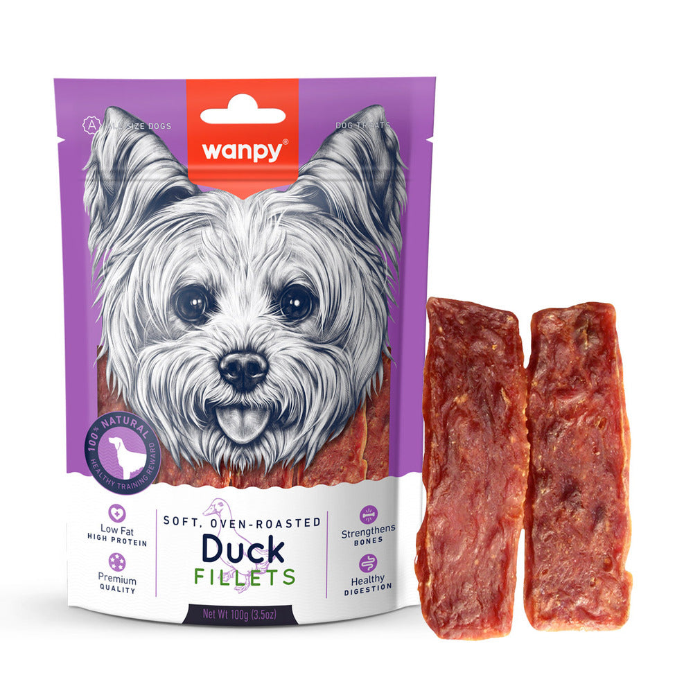 WANPY Soft Duck Fillets Dog Treats (100gr)