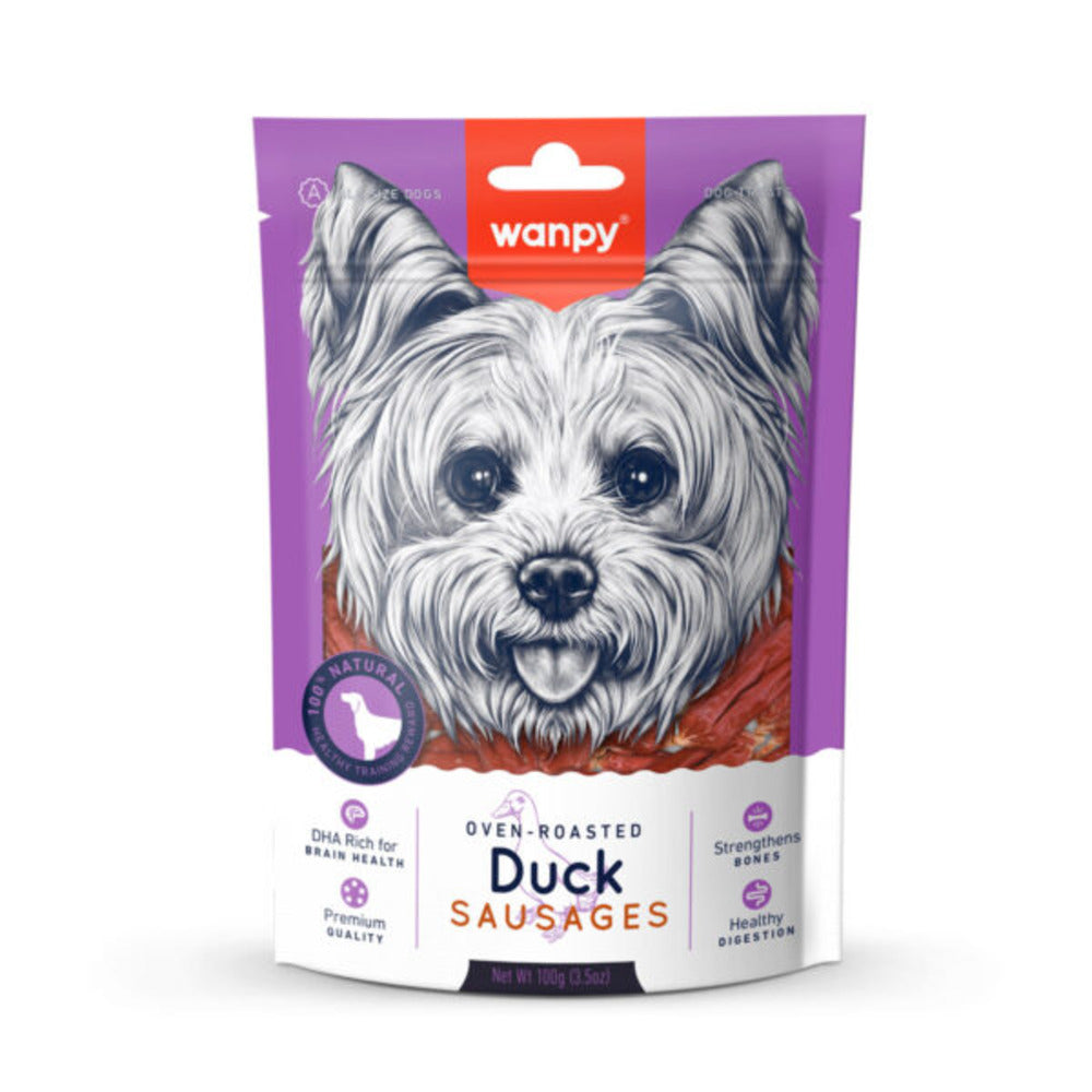 WANPY Sausages Dog Treats (Various Flavours 100gr)