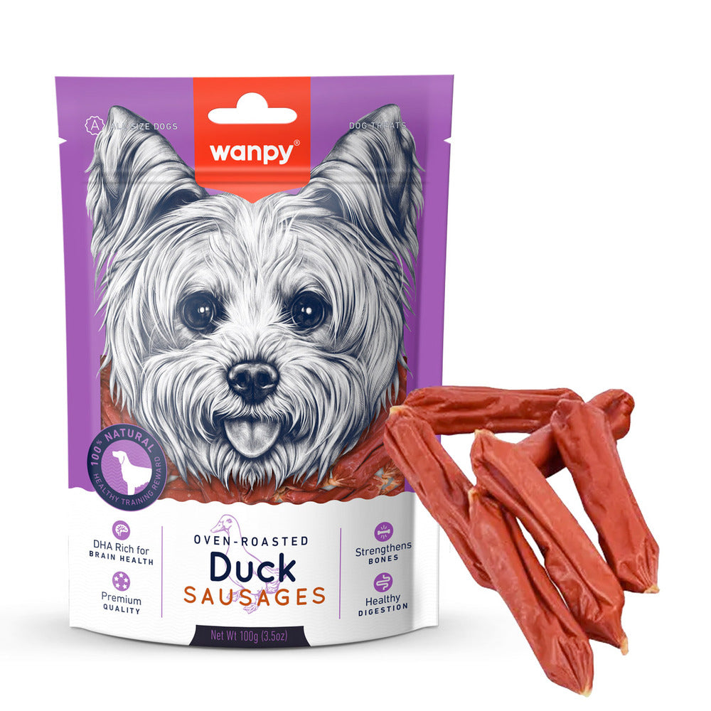 WANPY Sausages Dog Treats (Various Flavours 100gr)