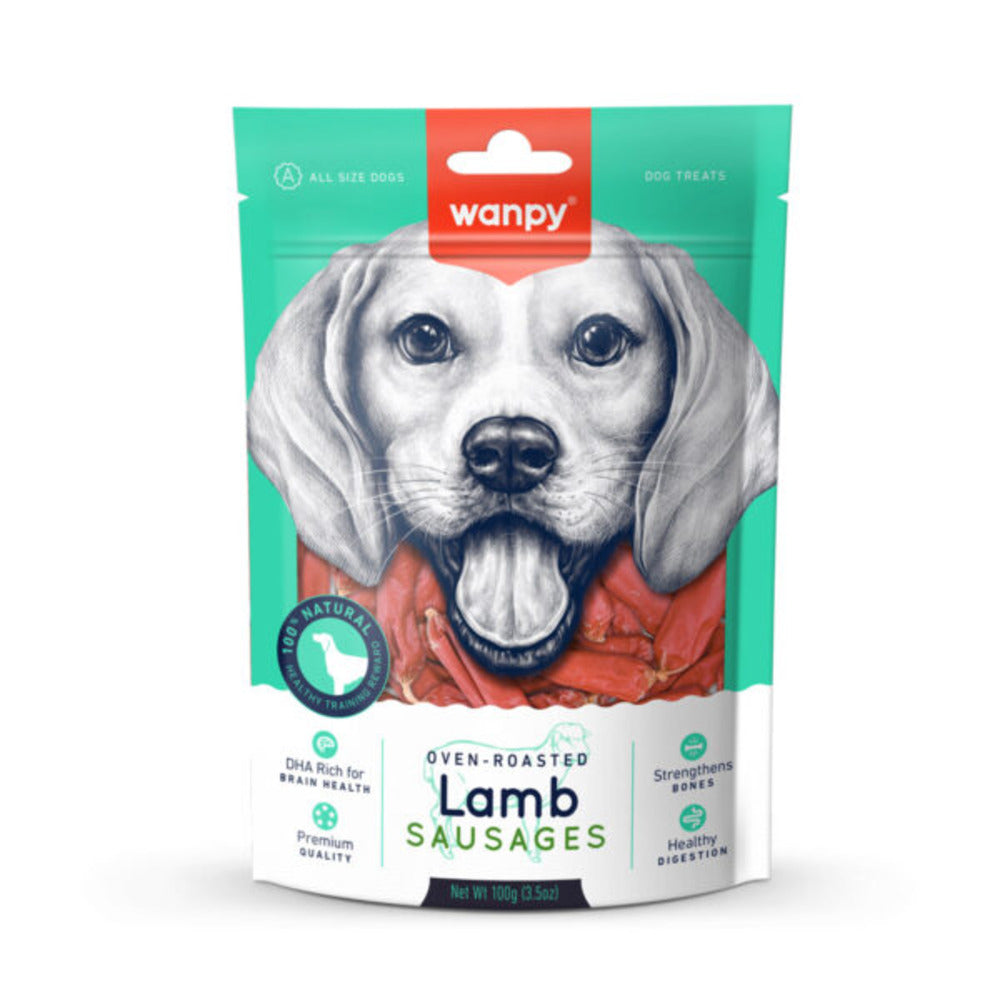 WANPY Sausages Dog Treats (Various Flavours 100gr)