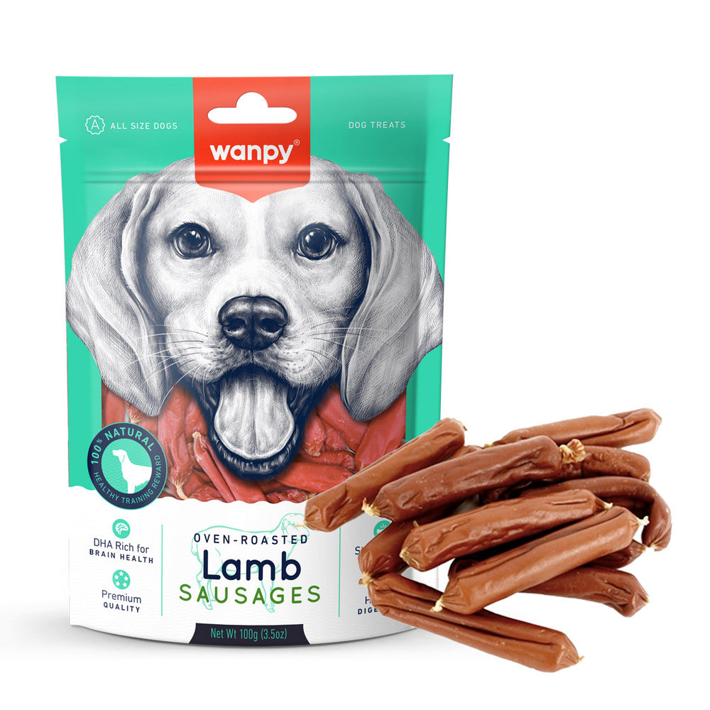 WANPY Sausages Dog Treats (Various Flavours 100gr)