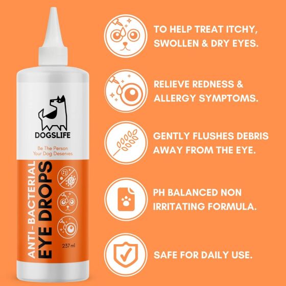 DOGSLIFE Anti-bacterial Eye Drops For Dogs (237ml)