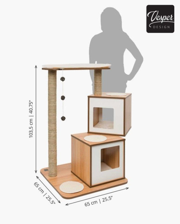 CATIT Vesper Cat Tree V-Duble White