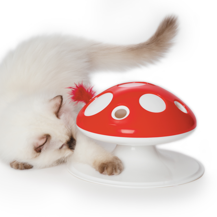 CATIT Senses 2.0 Interactive Cat Feather Toy Mushroom Shape