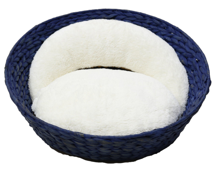 BOBBY Basket Bed ( Beige/ Blue Color)