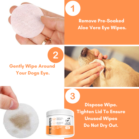 DOGSLIFE Eye Wipes With Aloe Vera (100pcs)