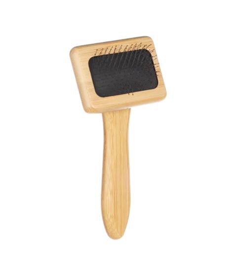 FLAMINGO Bamboo Slicker Smooth & Shiny Brush for Dogs