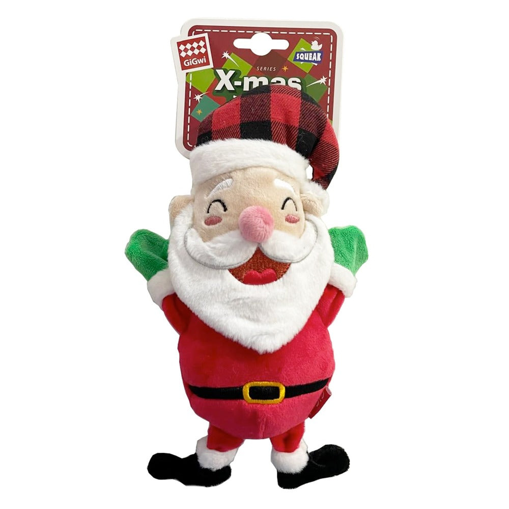 GIGWI X-Mas Tales Santa Claus Dog Toy With Squeaker Inside