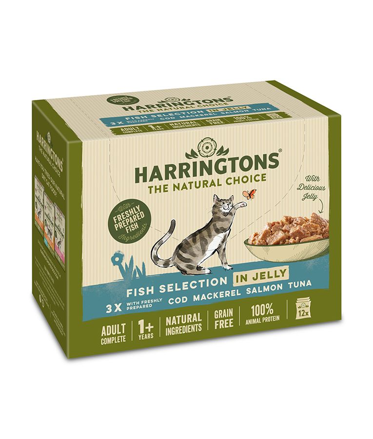 HARRINGTONS Fish Selection in Jelly Adult Cat Wet Food Multipack