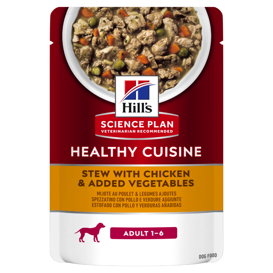 HILL'S Science Plan Healthy Cuisine Adult Dog Stew With Chicken & Veggies (12x80gr Pouches) Exp:Nov 2023